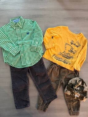 GAP, NIKE, CARTER'S, CHAPS, BEN SHERMAN 2T Bundle- Long Sleeve, Tractors, Camo